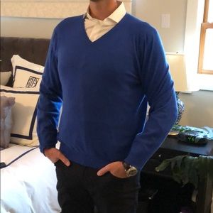 Polo by Ralph Lauren 100% cashmere blue v neck